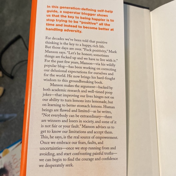 Mark Manson The Subtle Art of Not Giving a F*#K Book EUC - Picture 3 of 4
